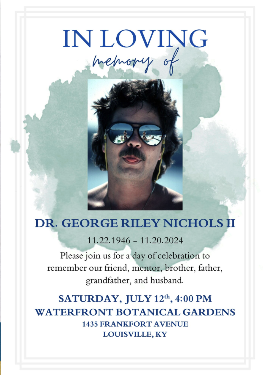 Dr. George Nichols – Celebration of Life Information